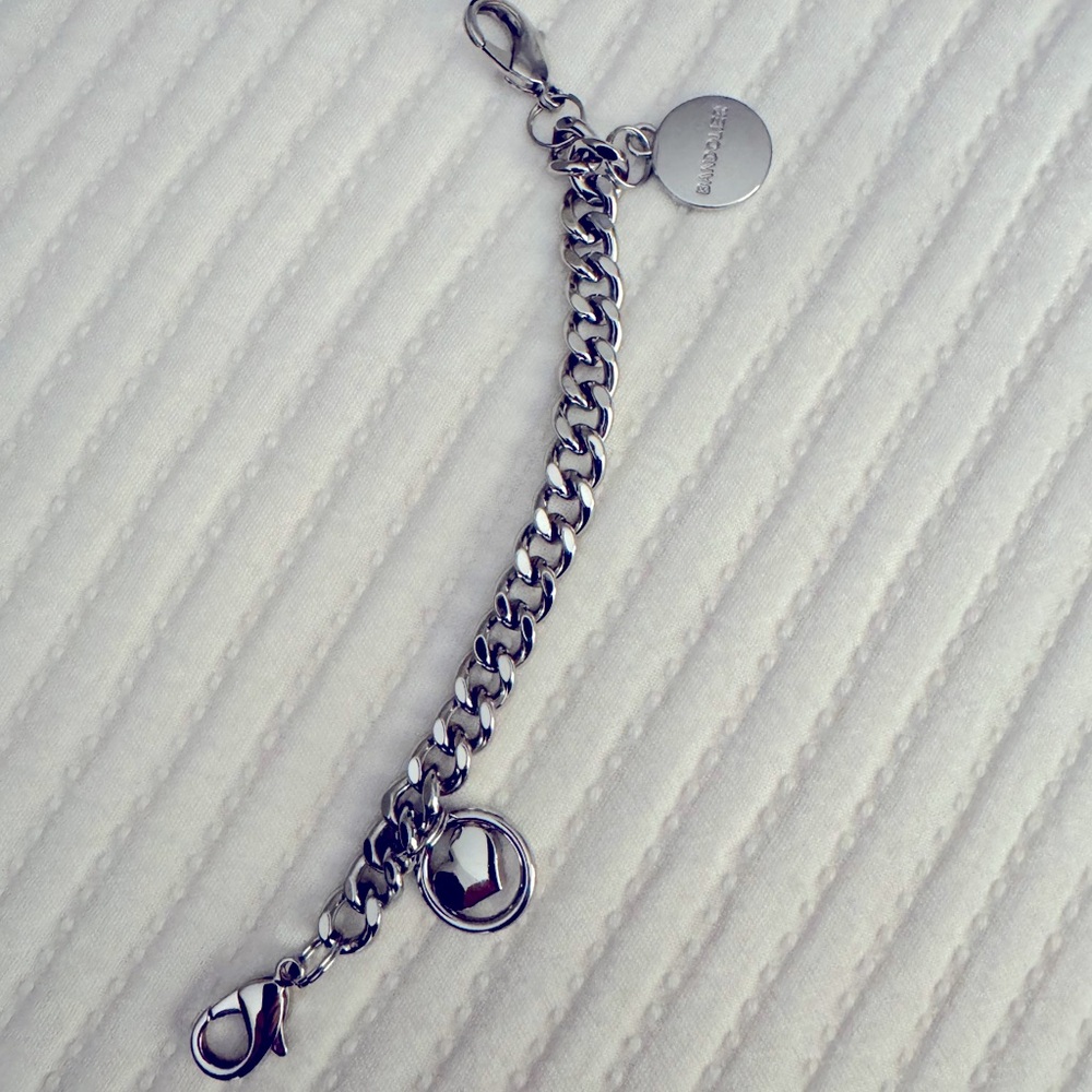 Bandolier silver charm wristlet